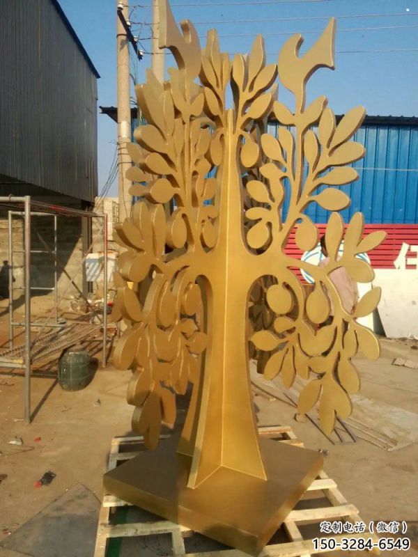 發(fā)財樹雕塑標(biāo)準(zhǔn)，廣場系列，不銹鋼發(fā)財樹雕塑指用