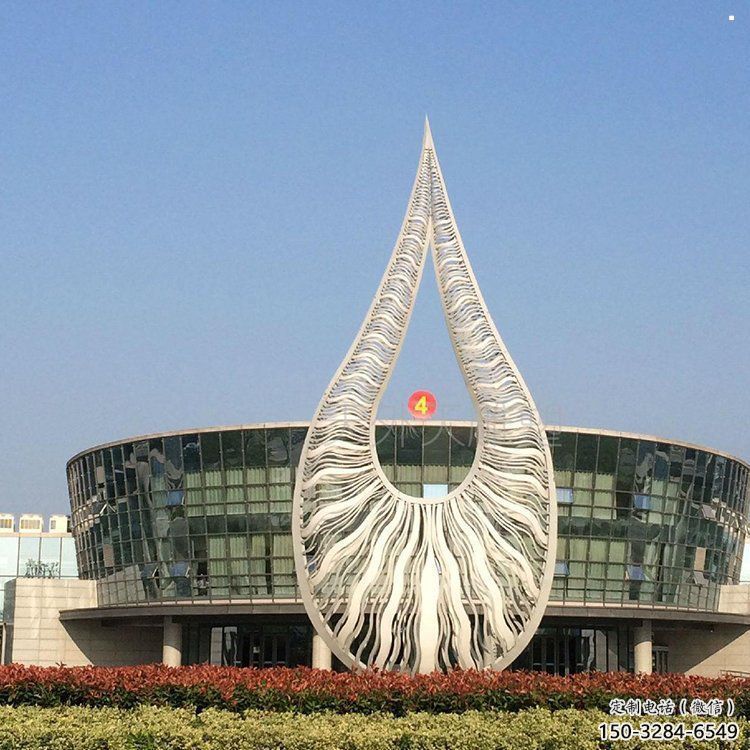 景觀水滴雕塑，鏡面景觀雕塑，抽象工藝