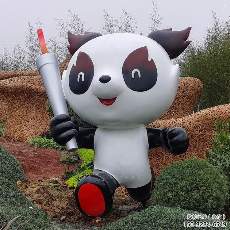 熊貓雕塑供給，中式工藝，卡通藝術(shù)熊貓雕塑精品