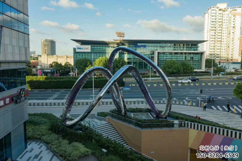 圓環雕塑制造，酒店擺件，燈光圓環雕塑選定