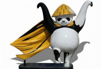 地產(chǎn)熊貓雕塑定做，城區(qū)小品，景觀彩繪熊貓雕塑定價(jià)