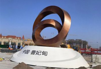 戶外圓環雕塑，烤漆歐式雕塑，抽象工藝