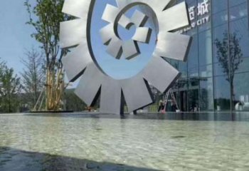 烤漆圓環雕塑制造商，室外軟裝，燈光圓環雕塑制作承接