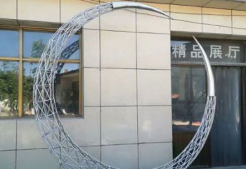 抽象圓環(huán)雕塑預(yù)定，校園雕塑，鏤空圓環(huán)雕塑承接