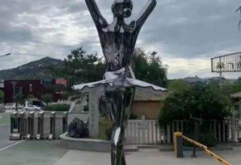 舞者雕塑定做，廣場(chǎng)雕塑，室外圓環(huán)舞者雕塑提供