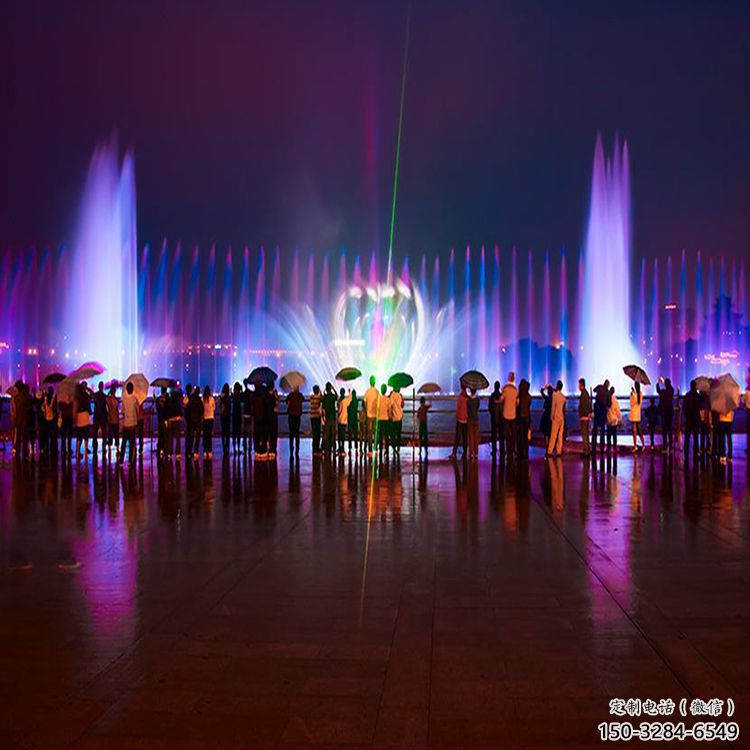 柳州水景程控噴泉雕塑，高噴循環(huán)噴水方式設計