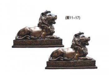 安慶公園獅子雕塑供求，景觀雕塑，鑄銅趴獅雕塑優(yōu)選