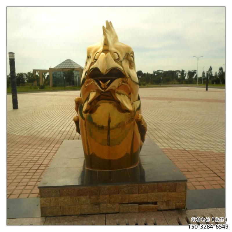 不銹鋼生肖雕塑，鍍鈦工藝，公園廣場戶外擺放