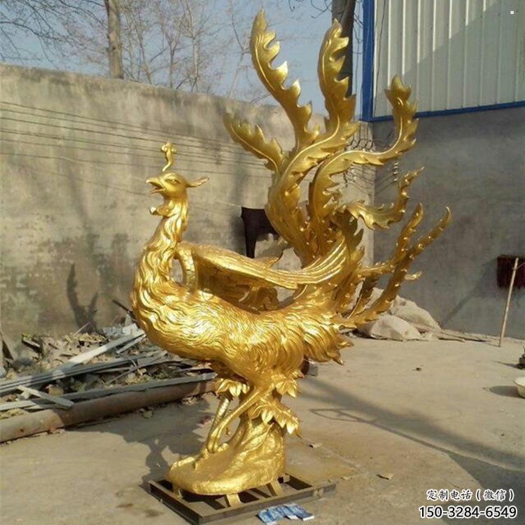 秀英鳳凰雕塑廠家，鍛造工藝，銅鳳凰雕塑廠家承接