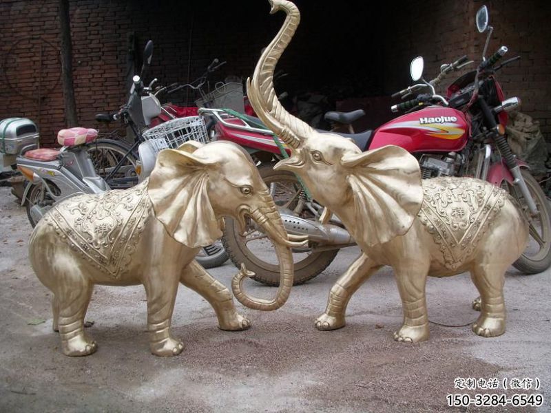 東方大象雕塑制造商，小區擺件，銅大象雕塑提供