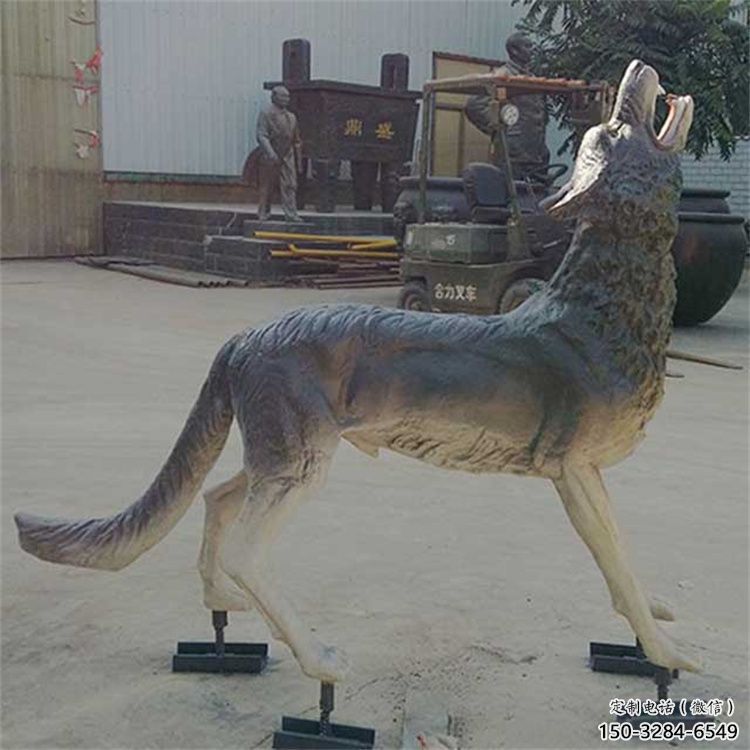 秦皇島銅狼雕塑廠家，銅雕動物狼，仿真工藝制作