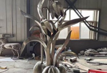 松北木棉花雕塑制造商，城市雕塑，不銹鋼木棉花雕塑廠家