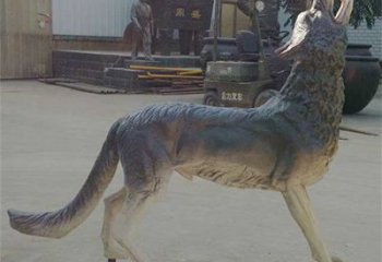 道外銅狼雕塑廠家，銅雕動物狼，仿真工藝制作