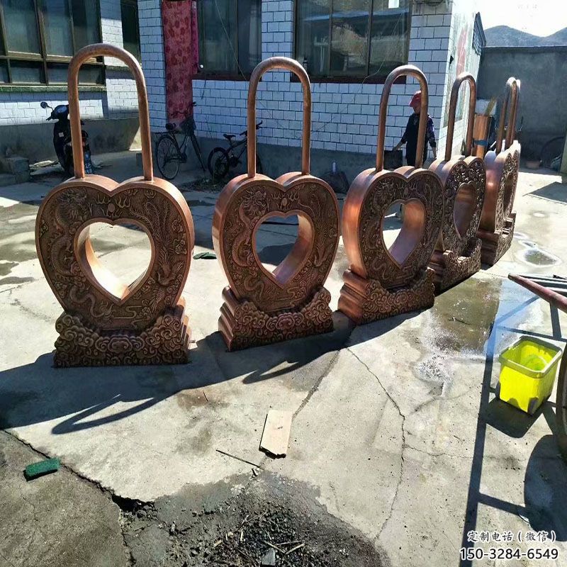 岳陽景觀同心鎖雕塑供應，藝術雕塑，現(xiàn)代鎖子雕塑供求