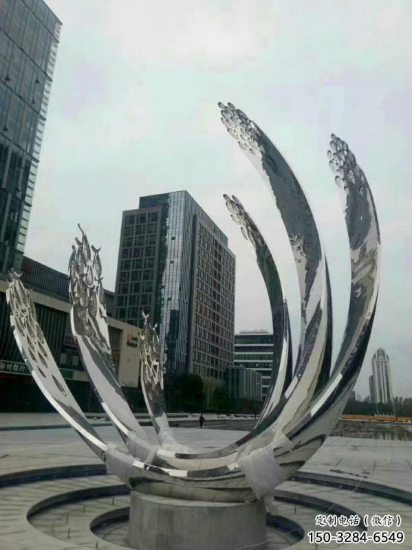 郴州邵陽地面噴泉雕塑小品，圓環(huán)結(jié)構(gòu)概念，旱地水景噴泉體系