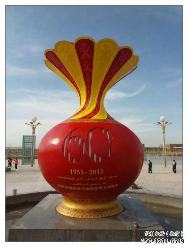 延邊花瓶雕塑工廠選用，街道標識，玻璃鋼花瓶雕塑批發(fā)