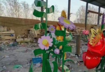新建茉莉花雕塑訂做，城市雕塑，不銹鋼茉莉花雕塑廠