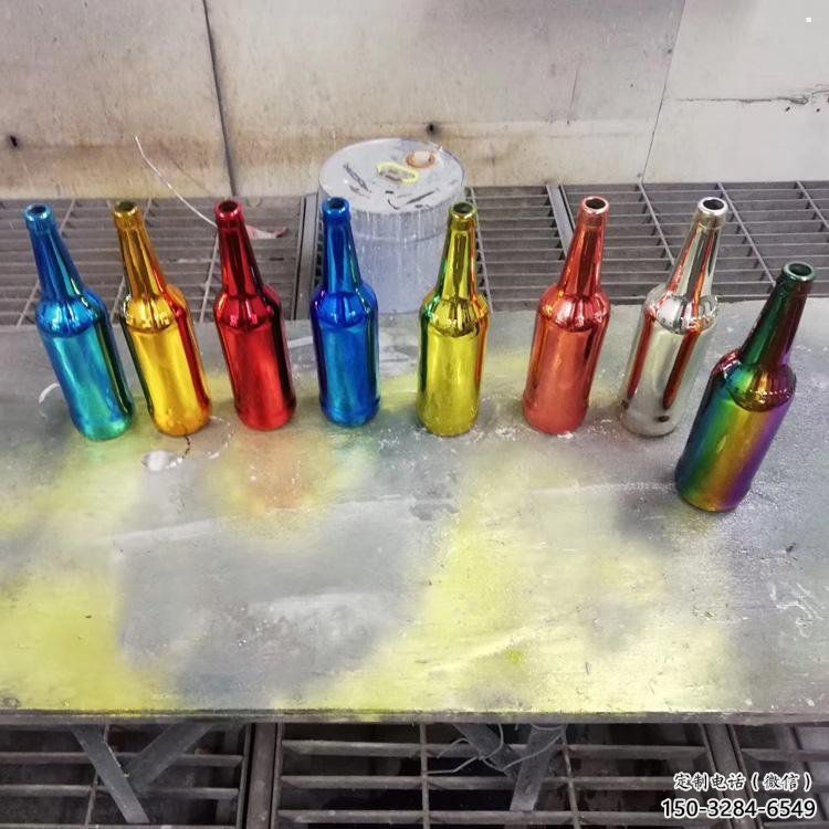 皇姑公園啤酒瓶雕塑定價，村標概念，玻璃鋼啤酒瓶雕塑選用