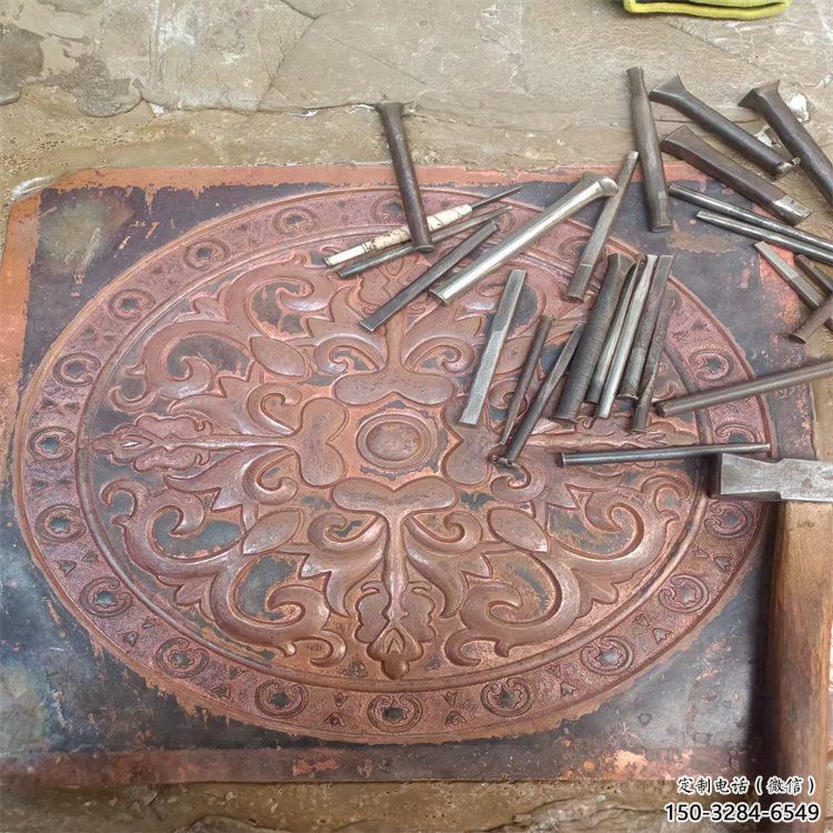 盤(pán)錦花卉浮雕精品，鍛銅構(gòu)件，別墅花卉浮雕廠(chǎng)家