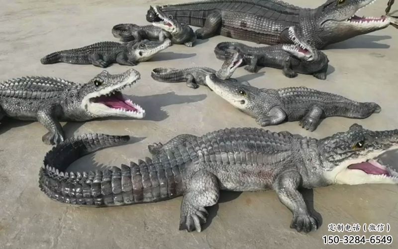 呼倫貝爾園林鱷魚雕塑