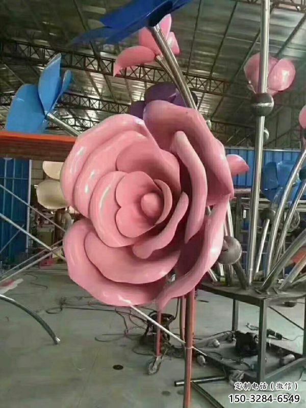 玉樹(shù)牡丹花雕塑工廠優(yōu)選，城市裝飾，牡丹花花朵雕塑供給