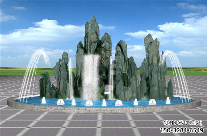 海西電影變頻噴泉雕塑，水景噴泉雕塑承接
