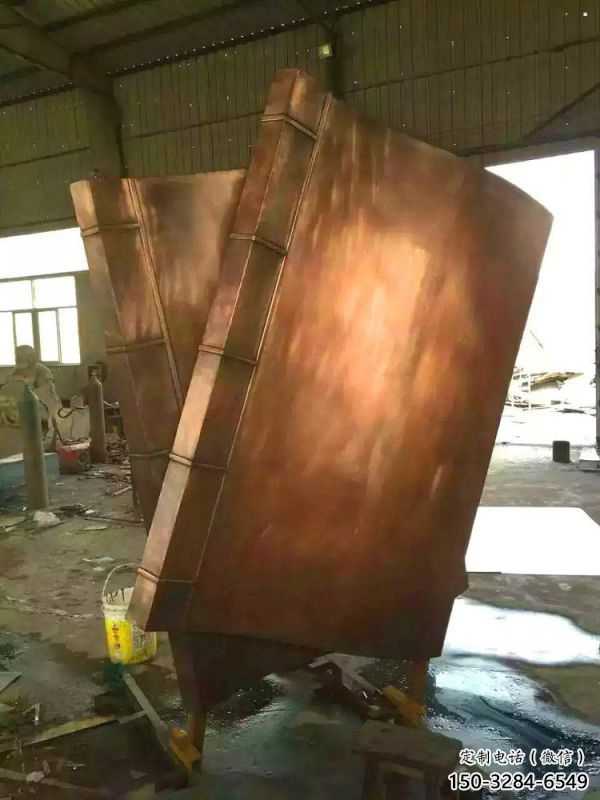 東營鑄銅書籍供應，街景小品，銅書籍雕塑廠家優(yōu)價
