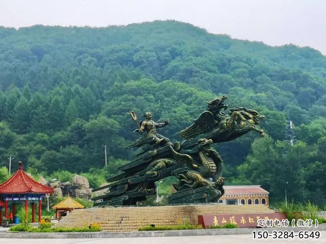 杏花嶺夸父逐日雕塑，鑄銅神話人物雕塑