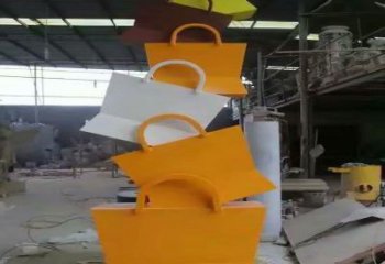 清水河烤漆挎包雕塑制造商，室外軟裝，景觀挎包雕塑制作