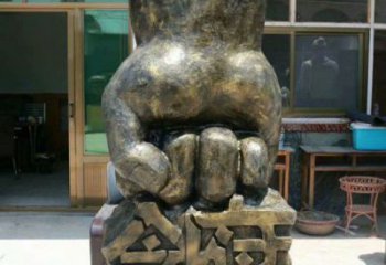 玉樹握拳雕塑訂做，歐式風格，玻璃鋼握拳雕塑廠家選定
