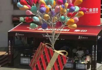 聊城氣球樹雕塑承接，美陳雕塑，玻璃鋼氣球樹雕塑制造