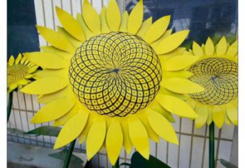 呂梁抽象花籃雕塑展品，小區雕塑，葵花花籃雕塑工程制作精選