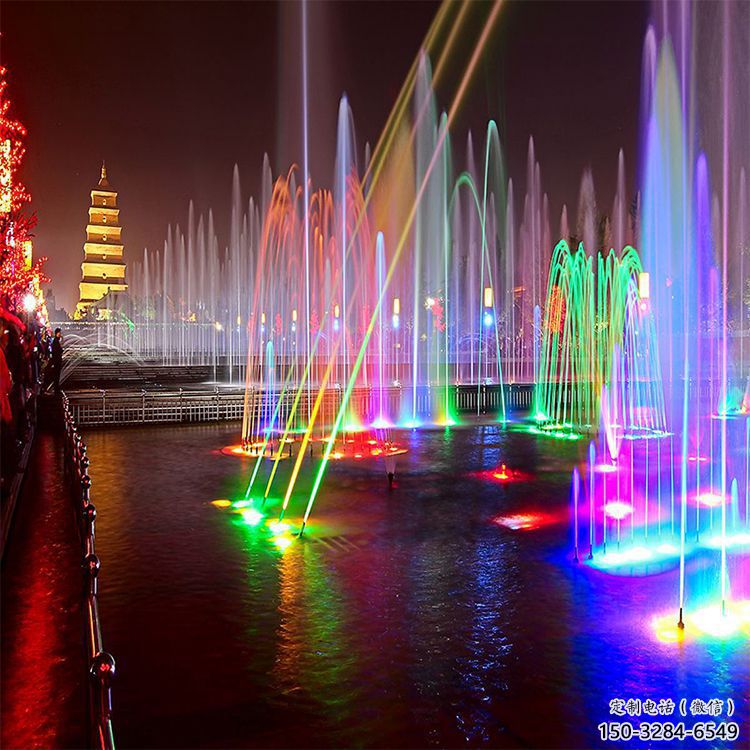 漢中選定噴泉雕塑，燈光數(shù)控效果，水景藝術(shù)雕塑