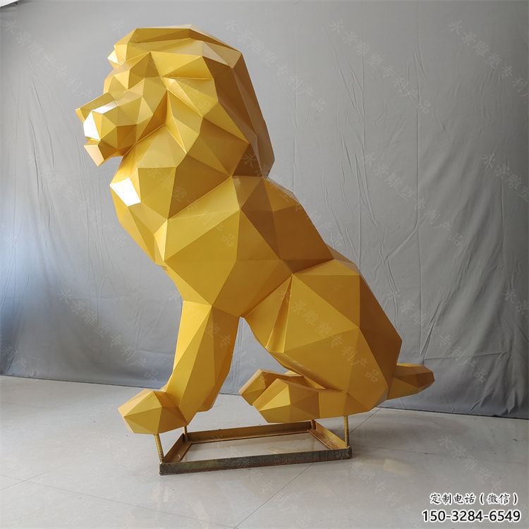 巴中獅子雕塑服務(wù)商，動(dòng)物雕塑，不銹鋼獅子雕塑制作