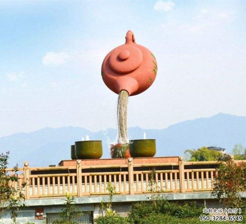 阿里公園天壺雕塑工廠，不銹鋼材質(zhì)，圓雕形式