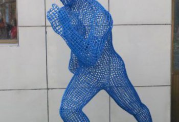 阿克蘇鏤空跑步雕塑，標(biāo)識雕塑，烤漆鐵藝人物雕塑優(yōu)選