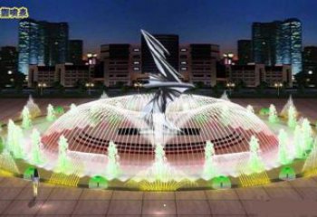 湖州水景搖擺噴泉雕塑，循環(huán)噴水模式噴泉雕塑加工