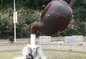 長(zhǎng)壽小區(qū)天壺標(biāo)志雕塑，多彩藝術(shù)，天壺雕塑生產(chǎn)廠家